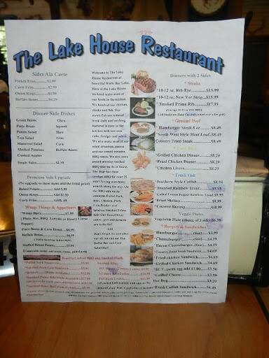 carters lake house menu